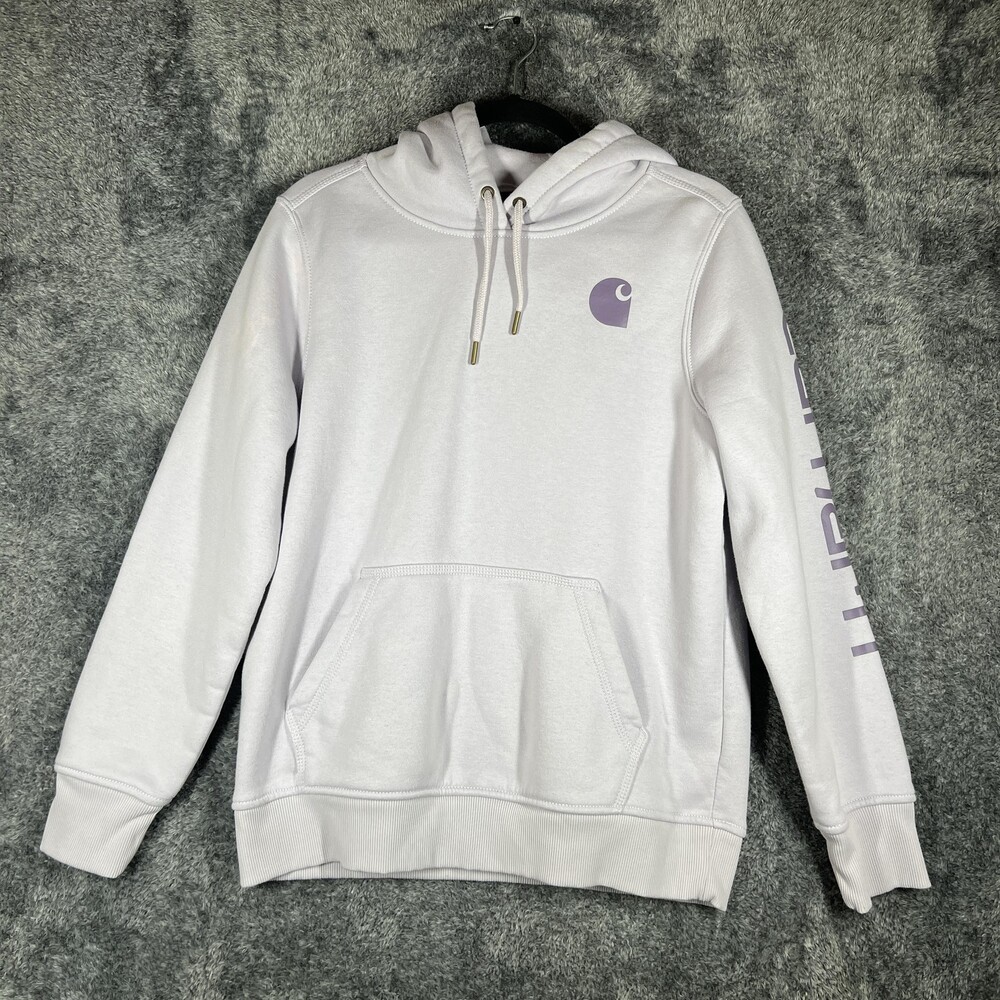 Carhartt Hoodie Womens Medium Purple Relaxed Fit Pullover TS0288-W C2605-0137